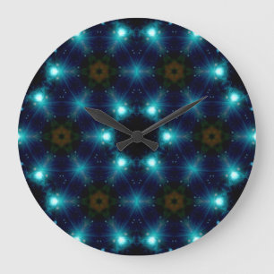 Sci-Fi Galaxy Blue Light abstract art Grote Klok
