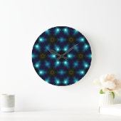 Sci-Fi Galaxy Blue Light abstract art Grote Klok (Huis)