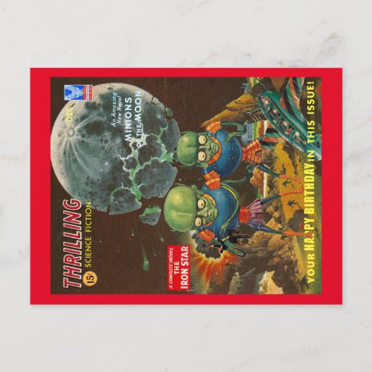  SCI-FI HAPPY BIRTHDAY MESSAGE BRIEFKAART (Voorkant)