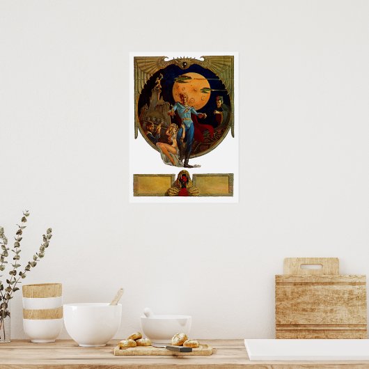 Sci-Fi Hero Movie-Poster Poster (Keuken)