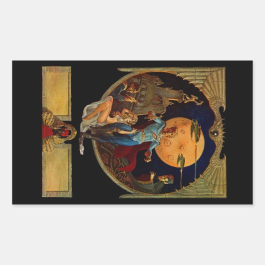 Sci-Fi Hero Rechthoekige Sticker (Voorkant)