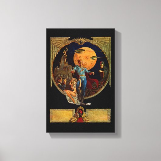 Sci-Fi Hero Verretched Canvas afdrukken (Voorkant)