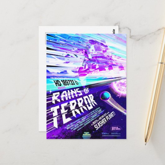 Sci-Fi Horror Film en Regen van Terreur Briefkaart (Voorkant / Achterkant in situ)