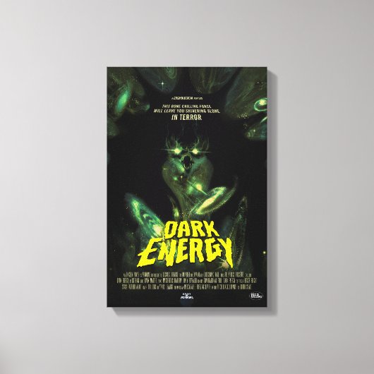 Sci-Fi Horror Filmadvertentie, Donkere energie Canvas Afdruk (Voorkant)