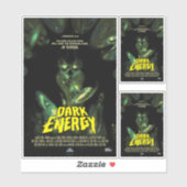 Sci-Fi Horror Filmadvertentie, Donkere energie Sticker (Vel)