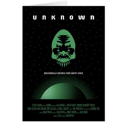 Sci-Fi Horror Filmadvertentie, Onbekend (Voorkant)