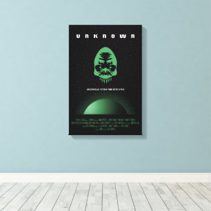 Sci-Fi Horror Filmadvertentie, Onbekend Canvas Afdruk