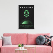 Sci-Fi Horror Filmadvertentie, Onbekend Canvas Afdruk (Insitu (Woonkamer))