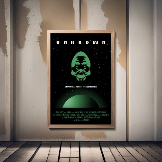 Sci-Fi Horror Filmadvertentie, Onbekend Poster