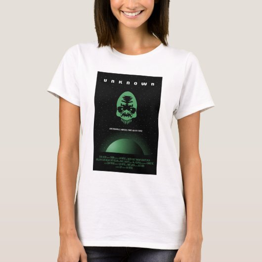 Sci-Fi Horror Filmadvertentie, Onbekend T-shirt (Voorkant)