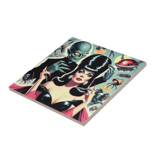 Sci-fi Horror Meisje Tegeltje (Zijkant)