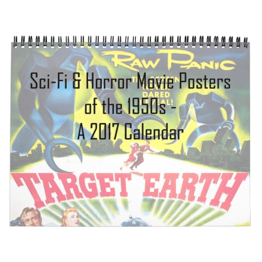 Sci-Fi & Horror Movie-Posters van de '50s-agenda Kalender (Hoes)