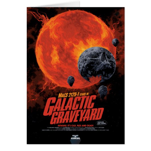 Sci-Fi Horrorfilm-advertentie, Galactische Begraaf (Voorkant)