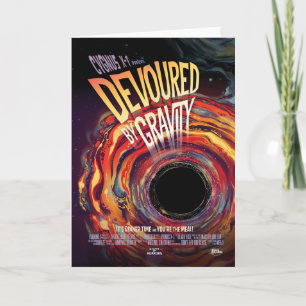 Sci-Fi Horrorfilm-advertentie, Verteerd Door Zwaar Kaart