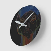 Sci-fi Hybrid Round Wall Clock Ronde Klok (Hoek)