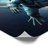 Sci-Fi Iguana in de ruimte Poster (Hoek)