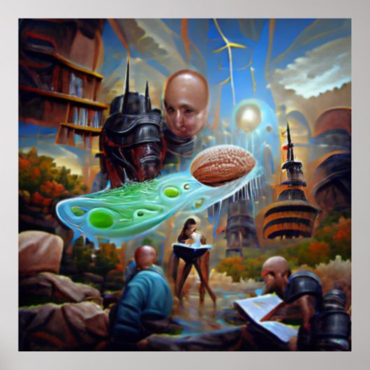Sci Fi illustratie poster digitale kunst (Voorkant)