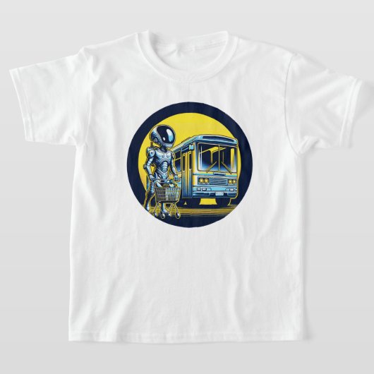 Sci-Fi in het dagelijks leven - Grappig Alien & Ro T-shirt (Laagn)