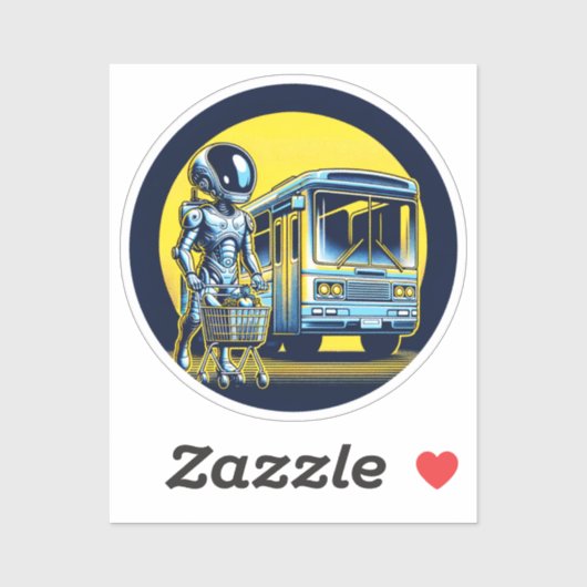 Sci-Fi in het dagelijks leven Sticker - Funny Alie (Vel)