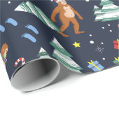 Sci-Fi Kerstmis | Grote voet, buitenaardse wezens Cadeaupapier (Rol Hoek)