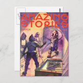 Sci Fi kunst Robots Briefkaart (Voorkant / Achterkant)