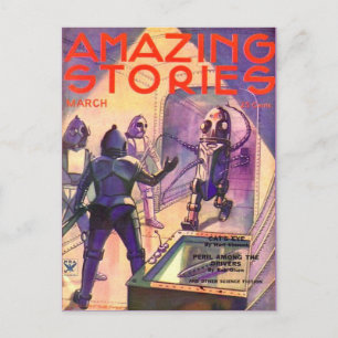  Sci Fi kunst Robots Briefkaart