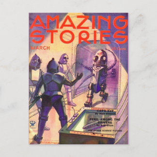 Sci Fi kunst Robots Briefkaart