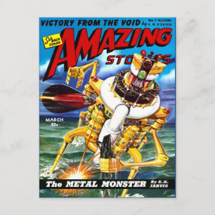  Sci Fi kunstmetaal Briefkaart