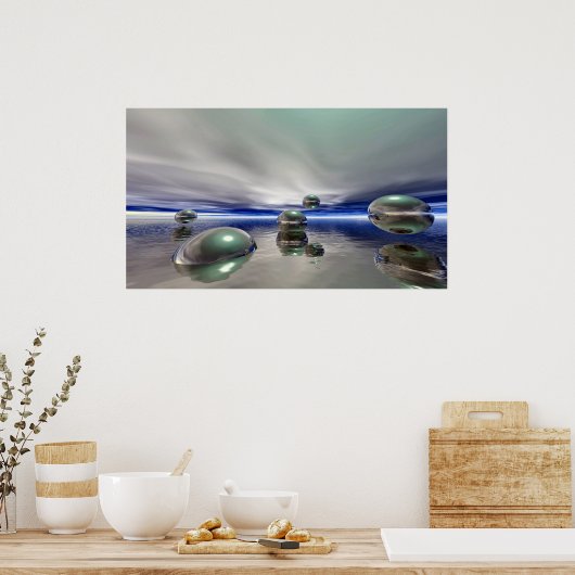 Sci Fi Landschap Fantasy Poster (Keuken)