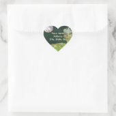 Sci-Fi lavender moon over een groene buitenaardse  Hart Sticker (Tas)