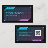 Sci Fi lijst zwart Visitekaartje (Voorkant / Achterkant)