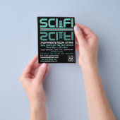 Sci-Fi-Logo, boekwinkel Adverteren Flyer (Hand)