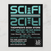 Sci-Fi-Logo, boekwinkel Adverteren Flyer (Voorkant)