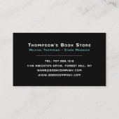 Sci-Fi Logo, Book Store Visitekaartje (Achterkant)
