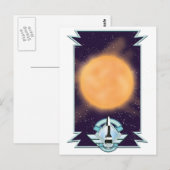  Sci-fi-logo van de jaren '50 Briefkaart (Voorkant / Achterkant)