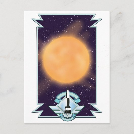  Sci-fi-logo van de jaren '50 Briefkaart (Voorkant)