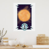 Sci-fi-logo van de jaren '50 Poster (Keuken)