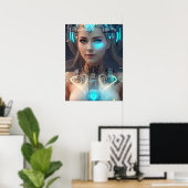 SCI-FI Lovely Cyborg Poster (Thuiskantoor)