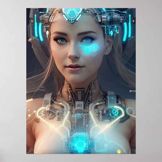 SCI-FI Lovely Cyborg Poster (Voorkant)