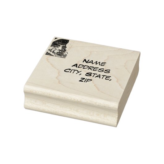 Sci-Fi "Lunar Landscape" het man op de maan Rubberstempel (Stempel)