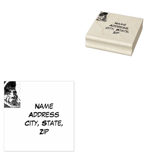 Sci-Fi "Lunar Landscape" het man op de maan Rubberstempel (Gestempeld)