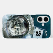 Sci-fi Maan Grappige Astronaut Kat Telefoonhoes Case-Mate iPhone Case (Achterkant (horizontaal))
