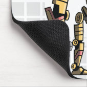 Sci-Fi Mecha Robot Grid Muismat (Hoek)