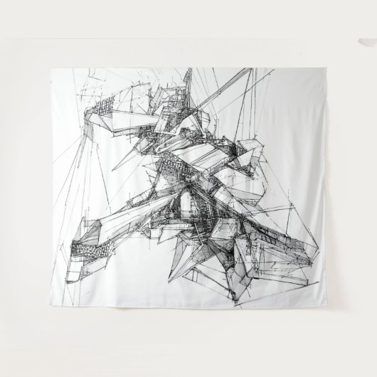 Sci-Fi Mecha Wall Art Wandkleed (Voorkant (horizontaal))