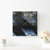 Sci-Fi Metal Art 2-1-klok Vierkante Klok (Huis)