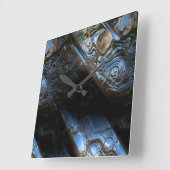 Sci-Fi Metal Art 2-1-klok Vierkante Klok (Hoek)