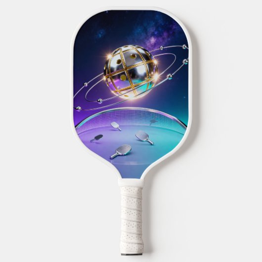 Sci-Fi Metal Pickleball Orbitale Kern – Galaxy O Paddle (Voorkant)
