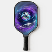 Sci-Fi Metallic Pickleball Core – Galaxy Orbit Pad Pickleball Paddle (Achterkant)