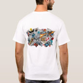 Sci-Fi Movie Collage T-Shirt - Oude Krant (Achterkant)