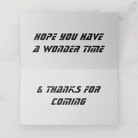 Sci-Fi multidimensionaal Plaatskaartje (Binnenkant ongevouwen)